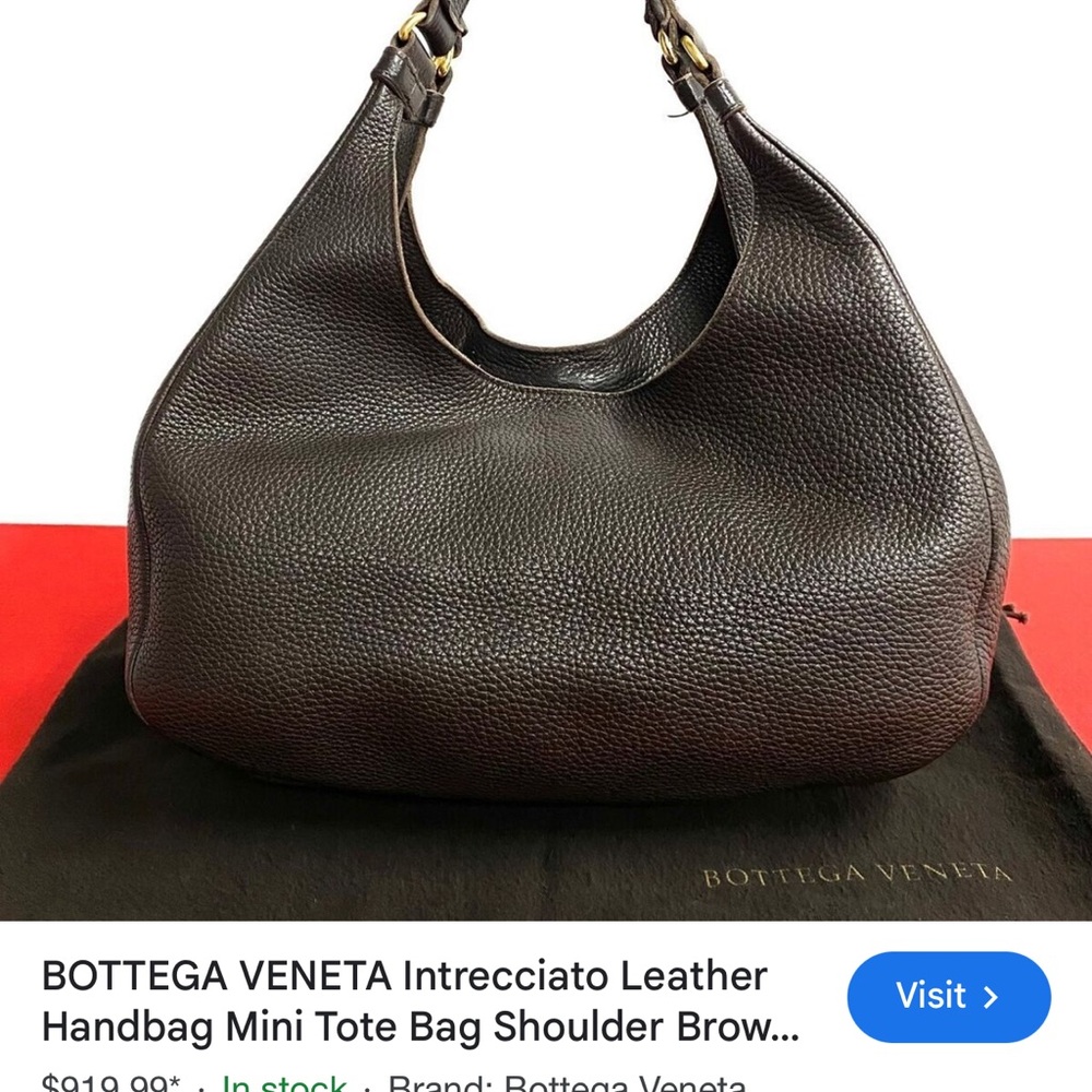 AUTHENTIC Bottega Veneta Black Intrecciato Leather mini tote shoulder hobo bag - Picture 16 of 16